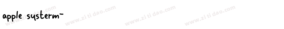 apple systerm字体转换